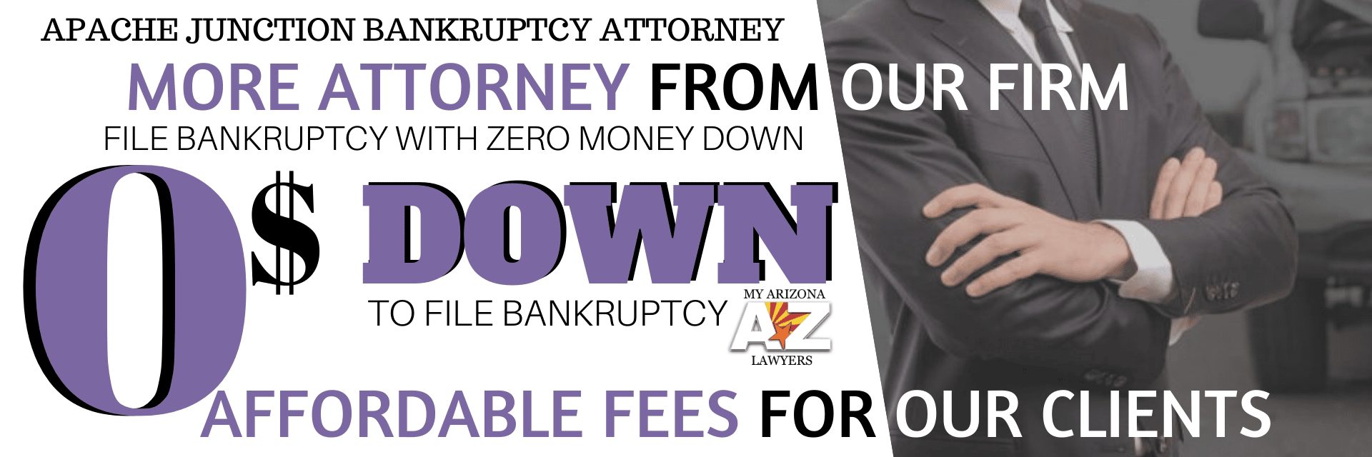 Zero money down bankruptcy infographic